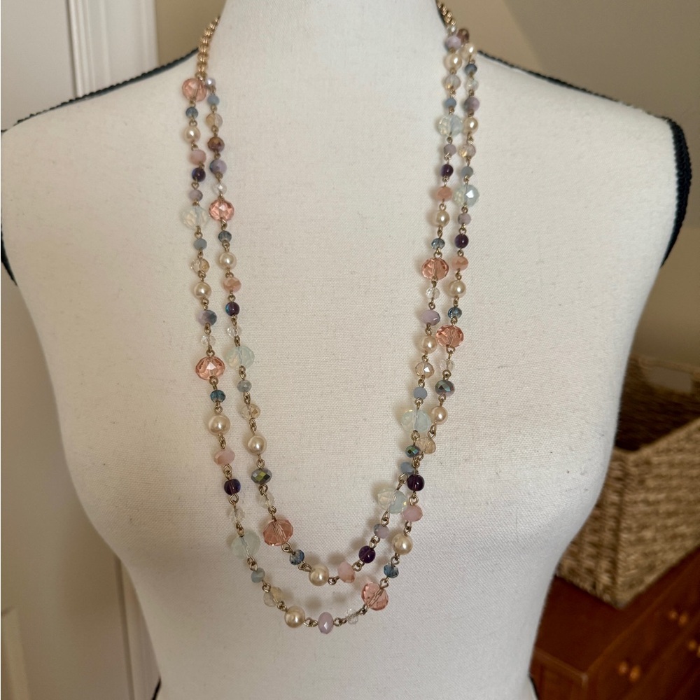 Talbots Elegant Multi-Color Beaded Necklace